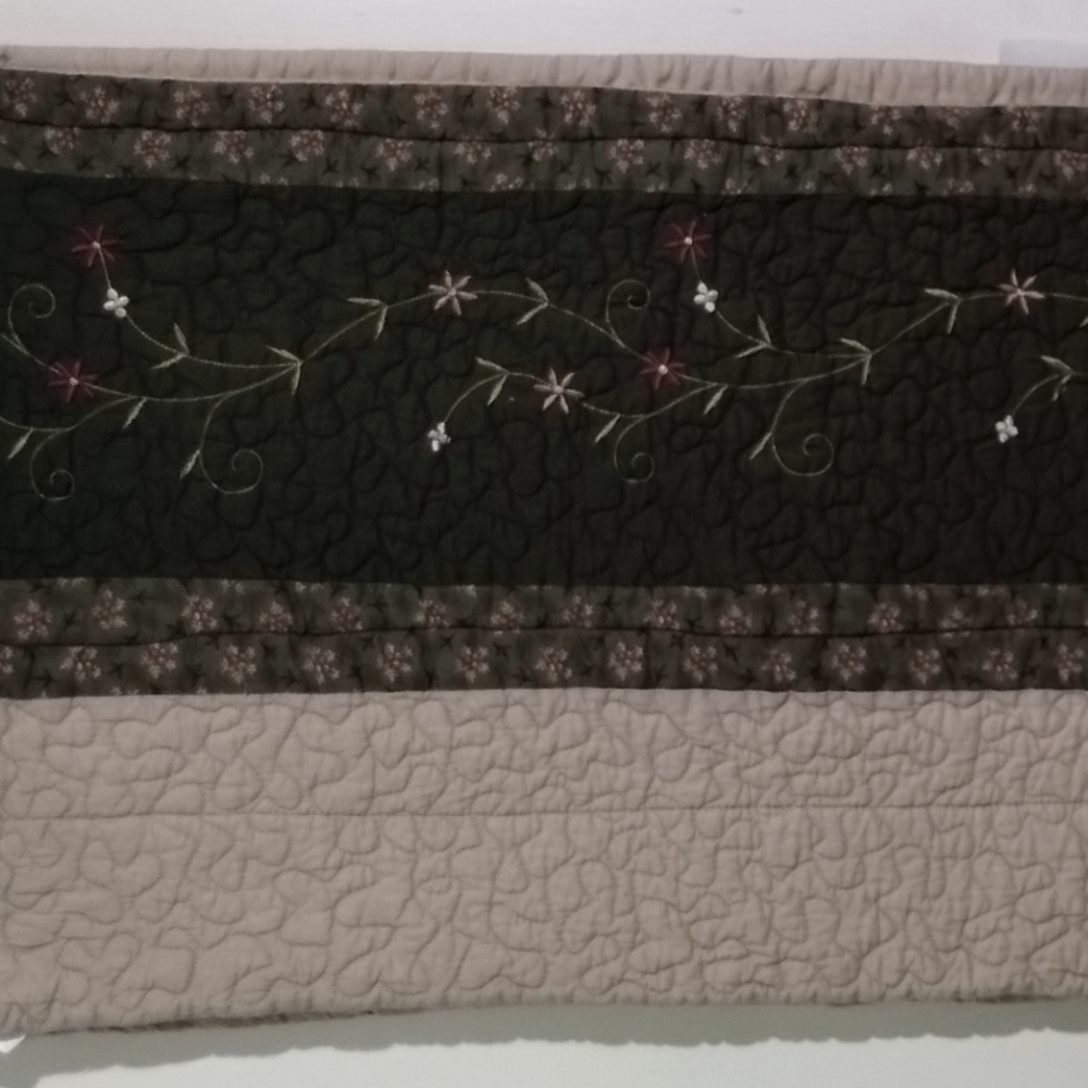 2 Piece Holiday Quilted Table Runner